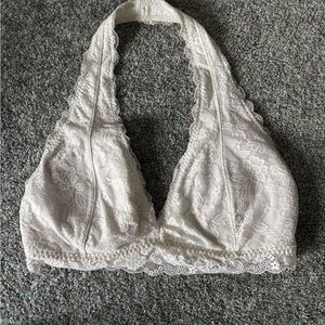 Gilly Hicks White Lace Halter Bralette
